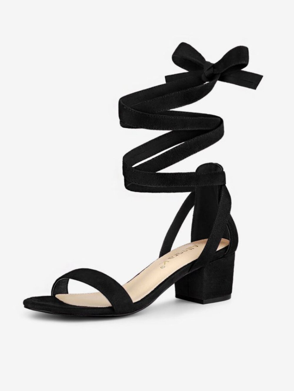 Allegra K Women's Size 9.5 Lace Up Block Heels Sandals NEW!
